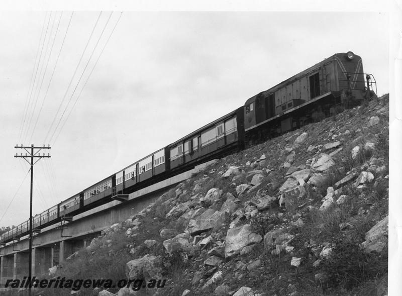 P00028
G class 51, concrete bridge, West Toodyay, Avon Valley line, photo stop on ARHS tour train to Calingiri
