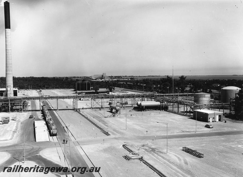 P00235
WN class nickel concentrate tankers, Western Mining plant, Kwinana, being unloaded.
