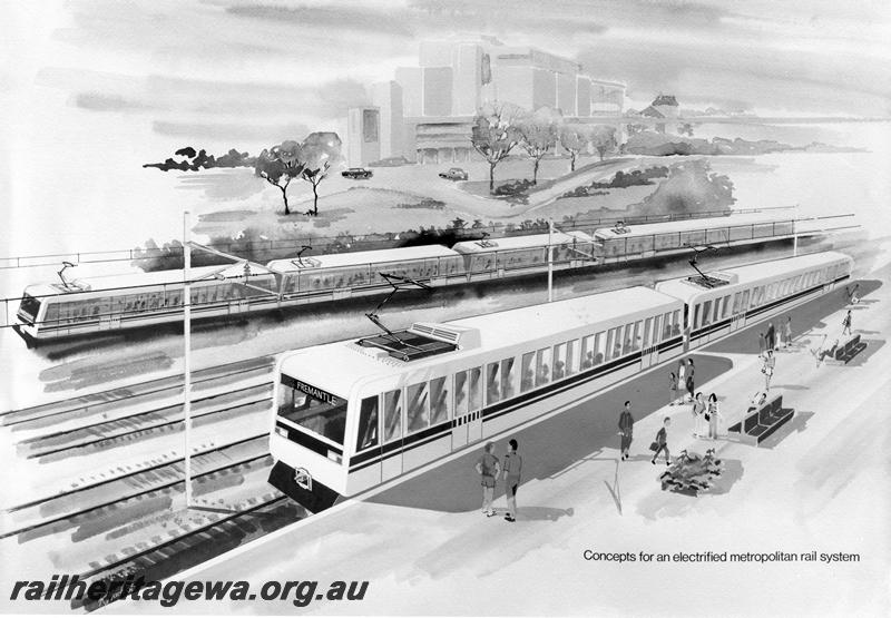 P00315
Artist's impression of the proposed electric trains for the Perth suburban service
