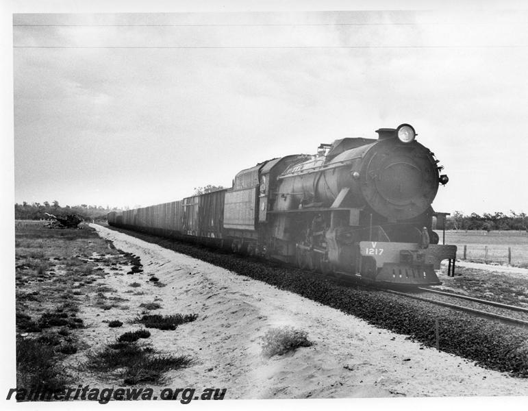 P00746
V class 1217, Bunbury Power House line, coal train 
