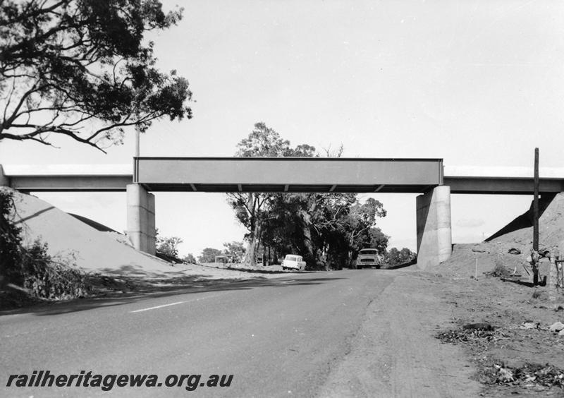 P00774
Steel girder bridge, over the South West Highway, Mundijong on the Kwinana to Jarrahdale railway when new
