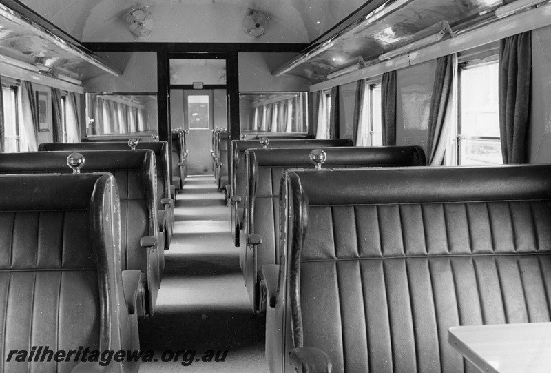 P01927
AYC class carriage, internal view showing the seating
