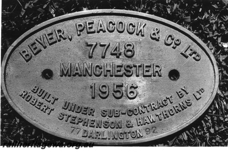 P02271
Builders plate (makers plate) for V class 1223
