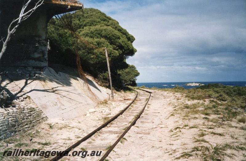P02548
2 of 2, Rottnest Island Railway tracks near Kingston Barracks.
