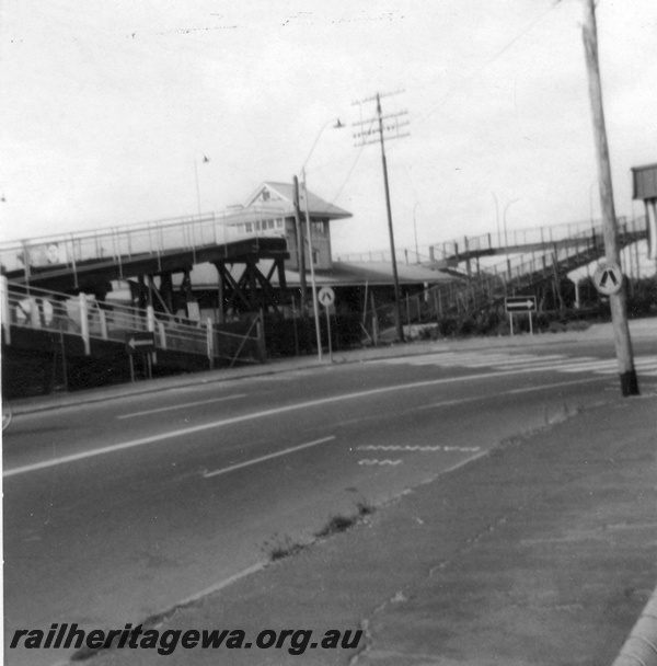 P03234
Station buildings, signal box, Bassendean, shows Guildford Road before the deviation was constructed.
