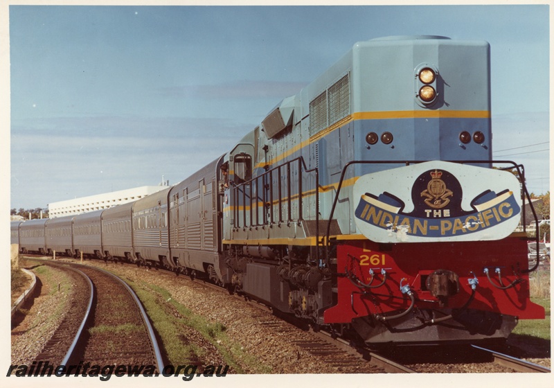 P03751
3 of 3, L class 261 diesel locomotive  in the later WAGR double blue livery carrying the 