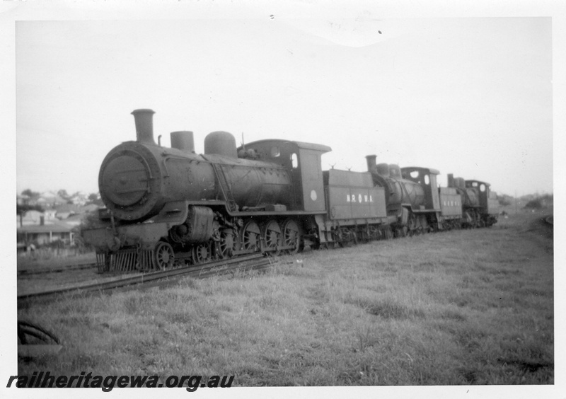 P04357
MRWA steam locomotives waiting to be cut up for scrap, on old Belmont branch line.
