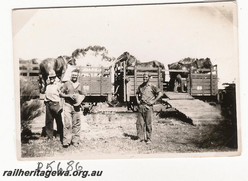 P05686
WA Goldfields Firewood Co. Wagon with workers at Calooli
