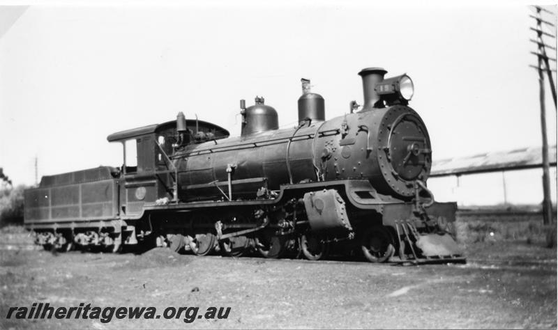 P05729
MRWA loco D class 19, Midland Junction, side and front view

