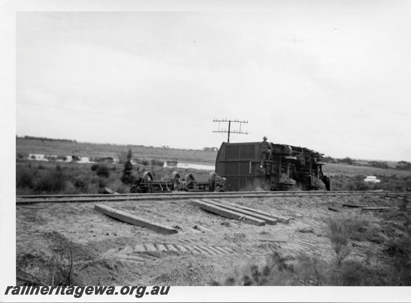 P05981
2 of 7 views of derailment at 156.75 mile on the MR line, near Coorow
