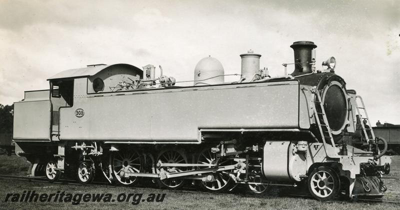 P06159
DM class 309, builder's photo, loco painted in photographic grey livery, side and front view, same as P7394
