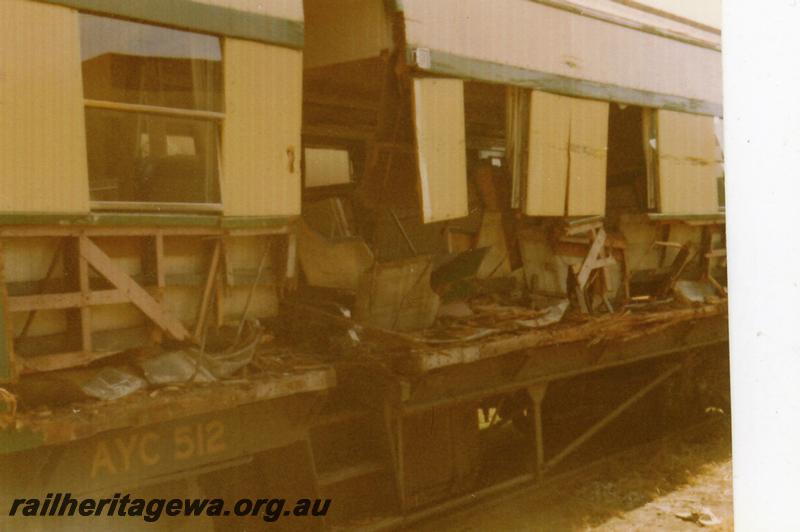 P06886
AYC class 512, Bunbury Yard, badly damaged
