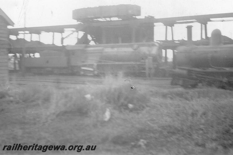 P06893
S class with long cowling, elevated coal stage, Kalgoorlie
