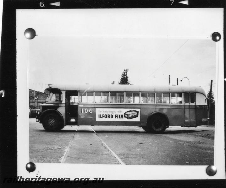 P06952
Government Tramways bus No.106, side view
