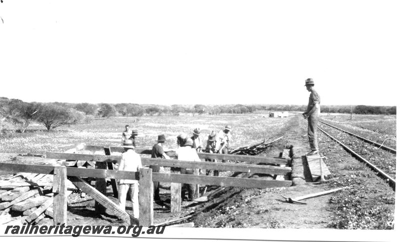 P07290
5 of 19 photos of the construction of the railway dam at Wurarga. NR line, construction of unloading stage
