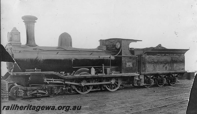P07519
MRWA B class 5, front and side view, photo damaged.
