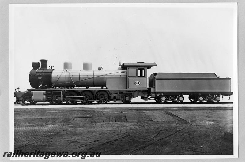 P07538
MRWA A class 21, builder's photo, side view
