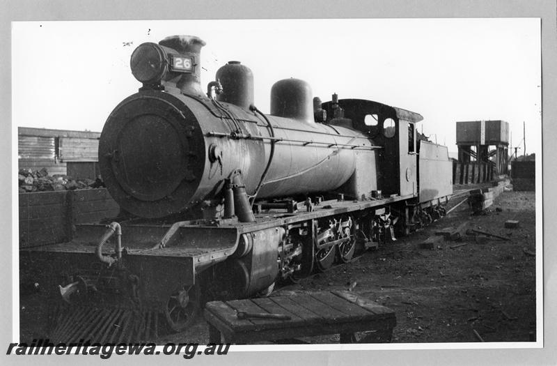 P07545
MRWA A class 26, water tower, front and side view, same as P5142 & P7545, Goggs No. 253
