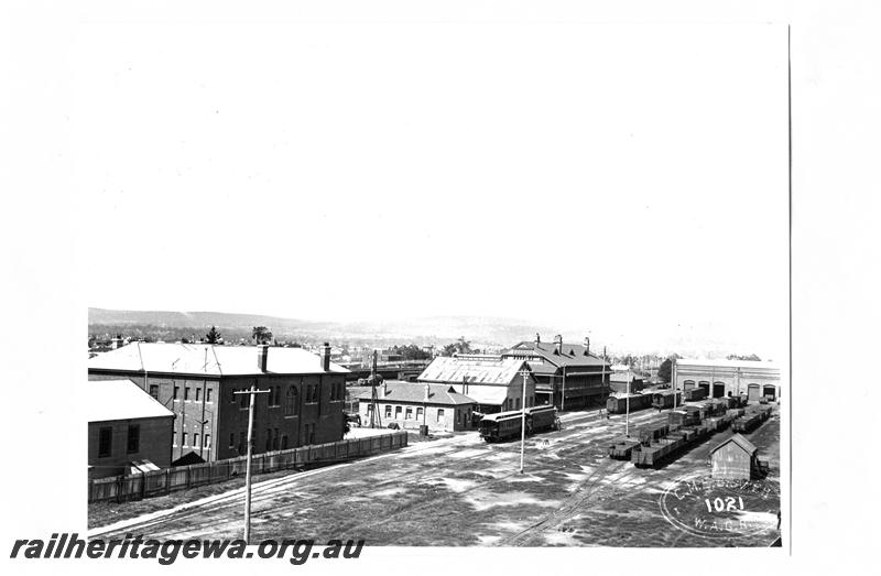 P07633
Overall elevated view of the Midland Workshops, shows the Railway Institute, CME's Office and the front of Block 1.
