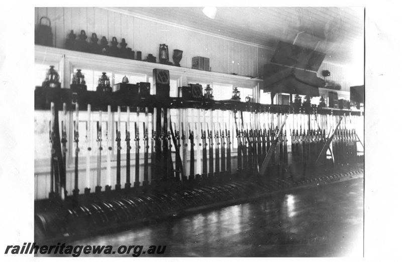 P07693
Point levers, Signal Box, internal view
