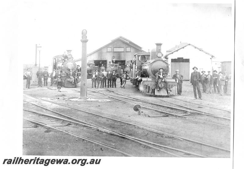 P07761
G class, C class, loco shed, loco depot, Geraldton, early days
