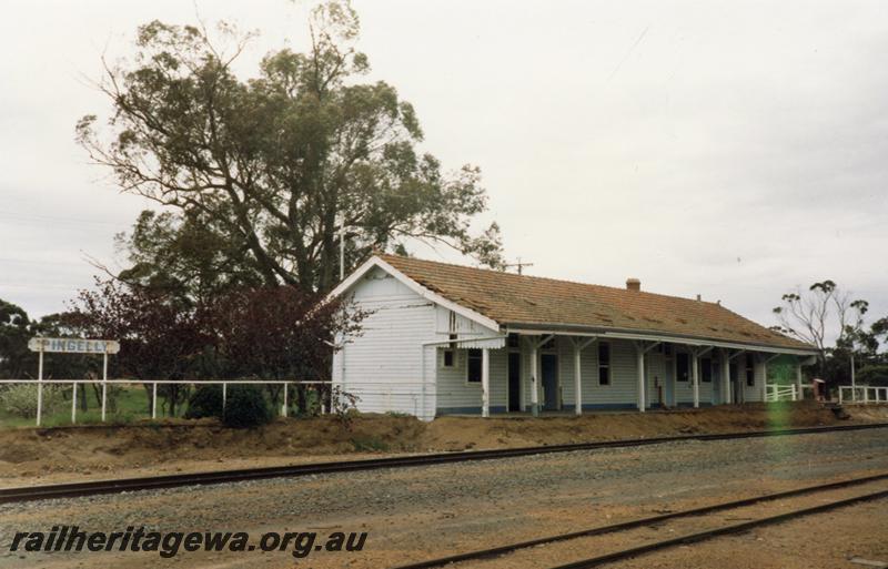P08509
Pingelly, station building, view from rail side, GSR line.
