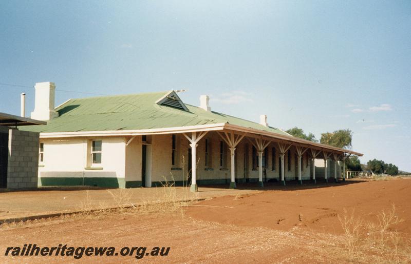P08591
Yalgoo, station building, platform, view from rail side, NR line.
