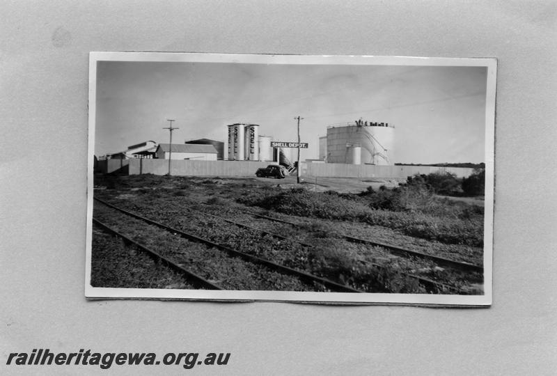 P08698
Oil depot, Geraldton, southern end of wharf, tracks in the foreground
