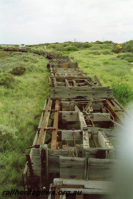 P08728
2 of 4 views of the abandoned wagons at Carnarvon
