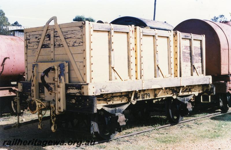 P08862
M class 8179 coal box wagon, Collie Museum, end and side view, in yellow livery
