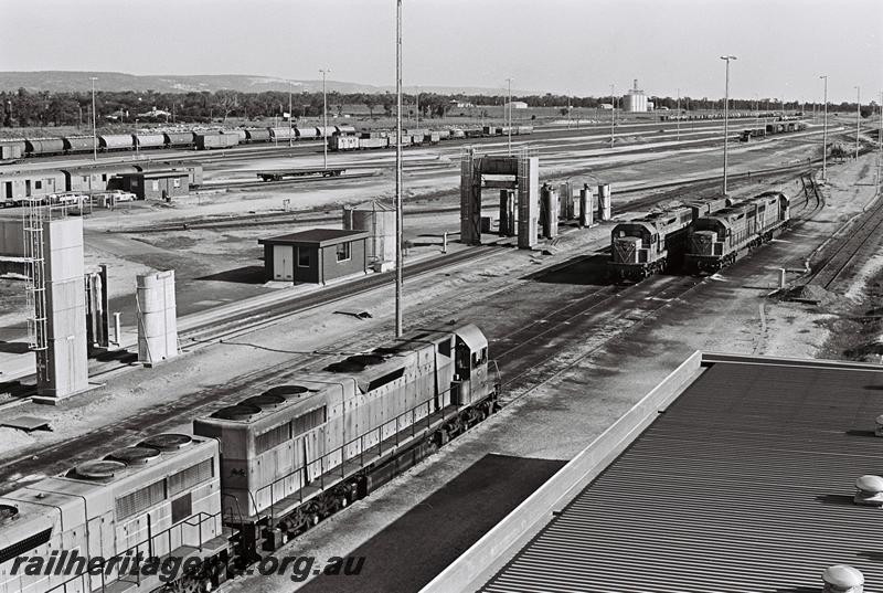 P09035
L classes, washing plant, Forrestfield Yard, elevated overall view taken from the control tower.
