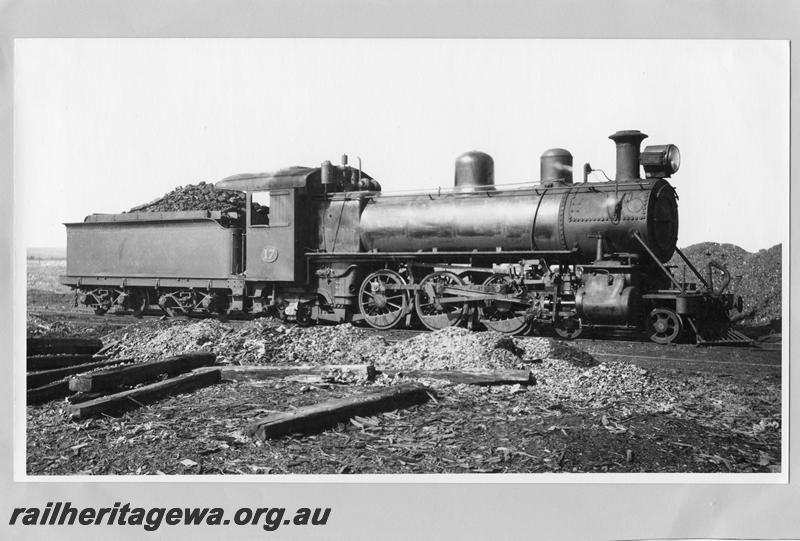 P09555
MRWA loco C class 17 with low sided tender, Walkaway, W line, side and front view. Goggs No. 248

