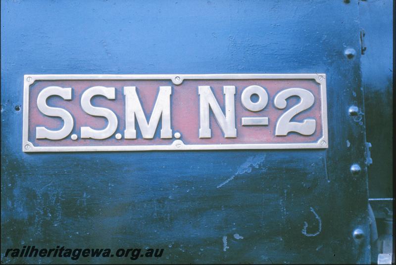 P09713
SSM 2, number plate.
