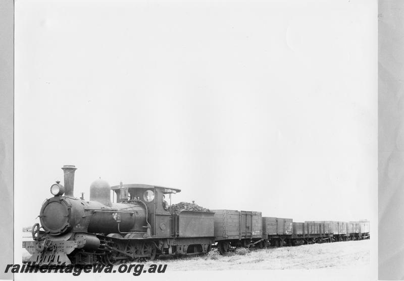 P10145
A class 10, goods train, front and side view of loco
