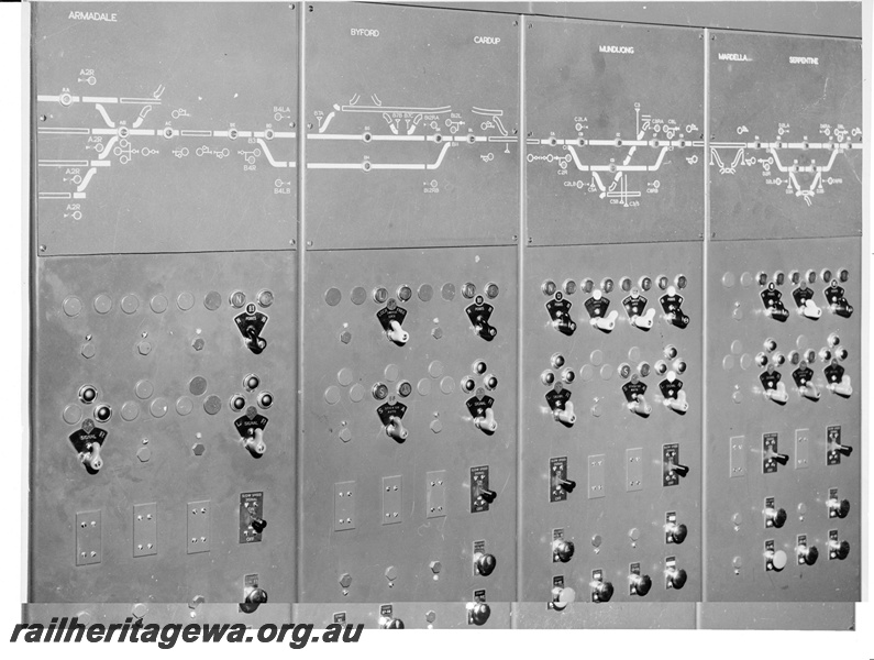 P10528
Close up view of the Armadale - Serpentine section of the CTC control panel.
