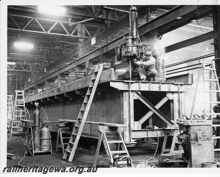 P10741
Bridge girder under construction in the Boiler Shop at Midland Workshop.
