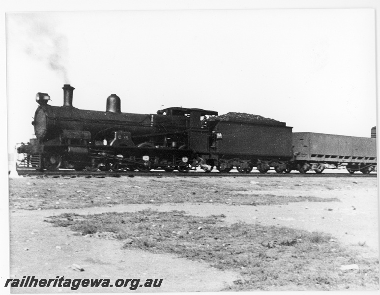 P10886
Commonwealth Railways (CR) G class 15 steam locomotive of the Commonwealth Railways (CR) hauling the 