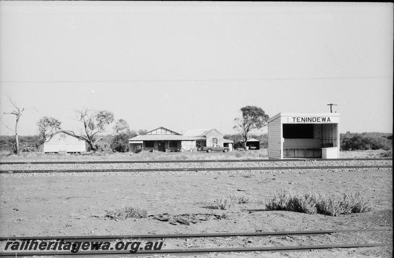 P11073
Station shelter shed, Tenindewa, NR line, trackside view 
