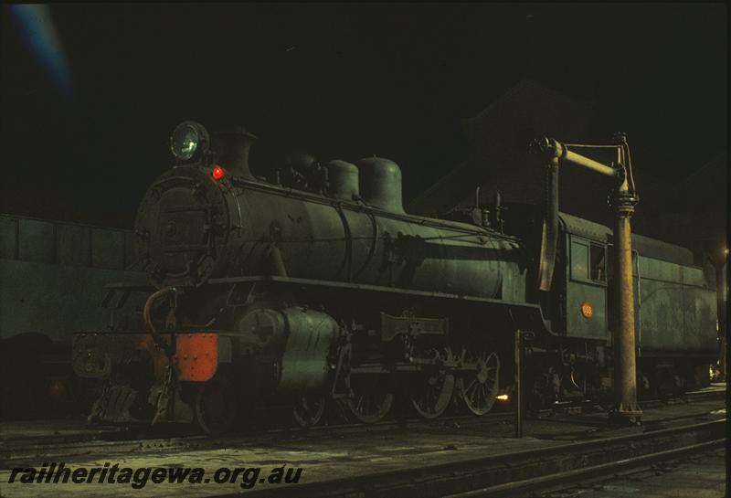 P11279
U class 655, water column, night photo, East Perth loco shed. ER line
