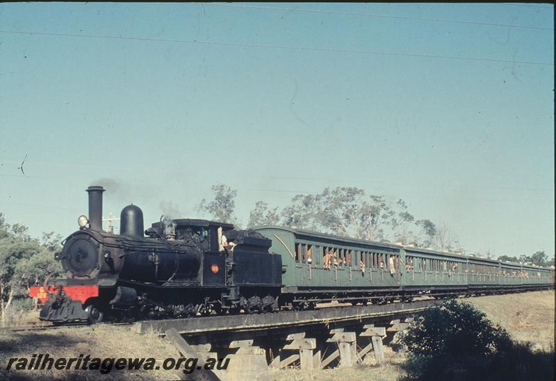 P11939
G class 123 on special train, on trestle, near Picton Junction. PP line.
