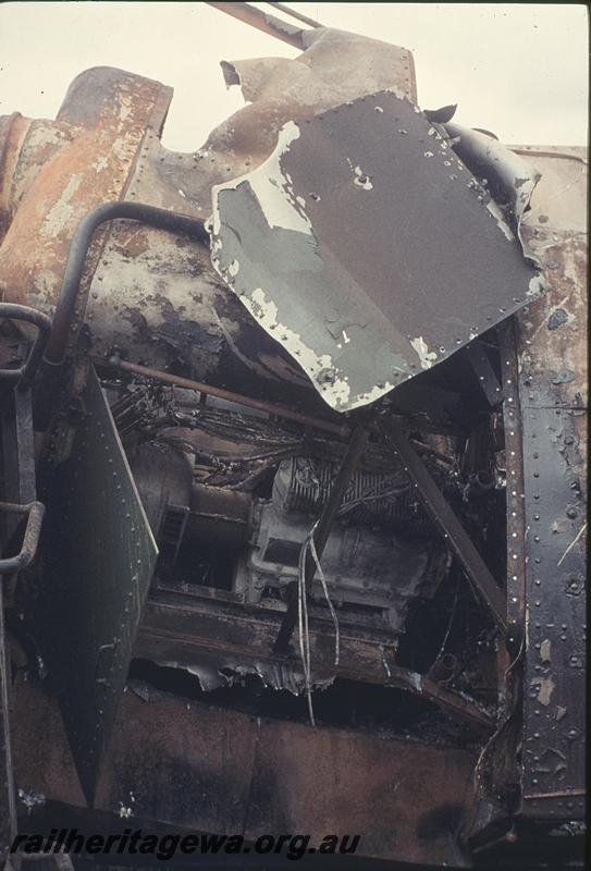 P11986
Y class 1105, front compartment detail, Mundijong Junction accident. SWR line.
