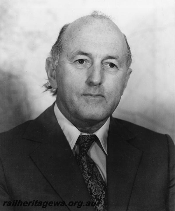 P12009
9 of 12 official portraits of the Chief Mechanical Engineers of the WAGR and Westrail, Mr D. M. McCaskill, 1973-1976
