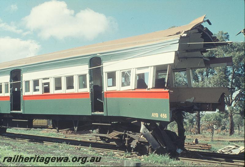 P12230
AYB class 456, impact point, Gingin accident. MR line.
