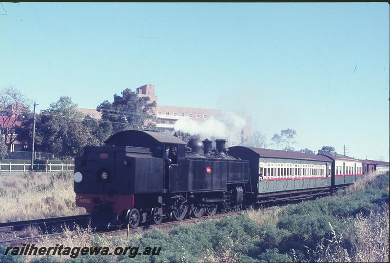 P12293
DM class 588, down show special, between Daglish and Subiaco. ER line.
