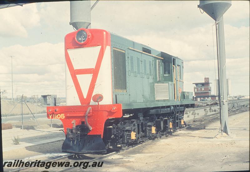 P12496
Y class 1105, sanding towers, Kewdale loco shed, SG line.
