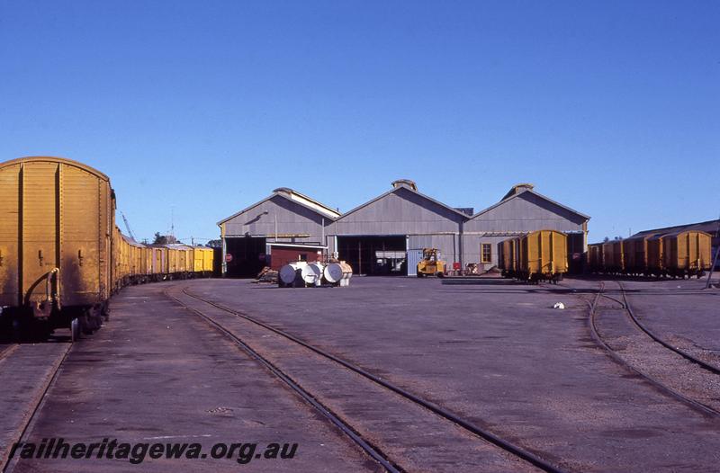 P12516
Goods shed, Geraldton, end view north side, NR line
