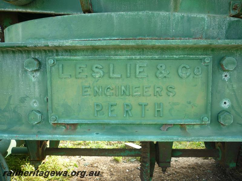 P12585
Rail mounted steam crane PWD 11, Esperance, CE line, preserved on seaward side of the Esperance goods shed, local agents plate 