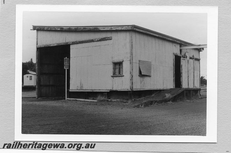P12595
Goods shed, Armadale, SWR line, end and rear side view
