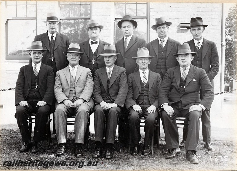 P12918
Group photo of Leading Hand Fitters, Midland Workshops,  c1939

