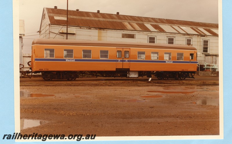 P13582
ADA class 770 in Westrail orange livery with blue stripe, side view
